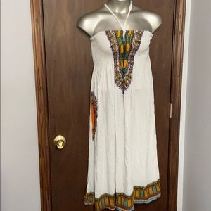 Boho Trendy tie up halter tube dress